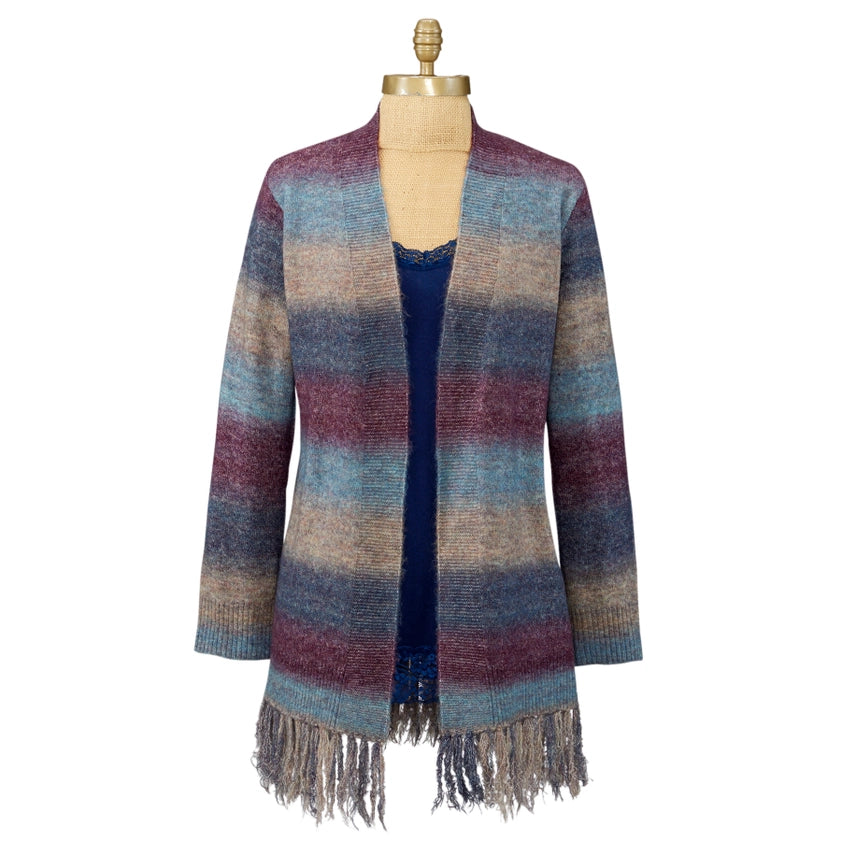 Mystic Ombre Fringed Cardigan