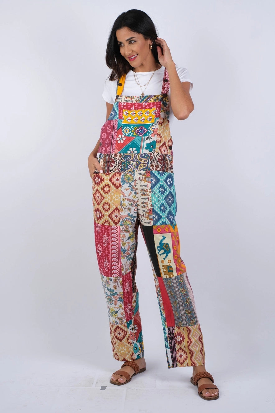 ✨ Colorful Patchwork Overalls ✨