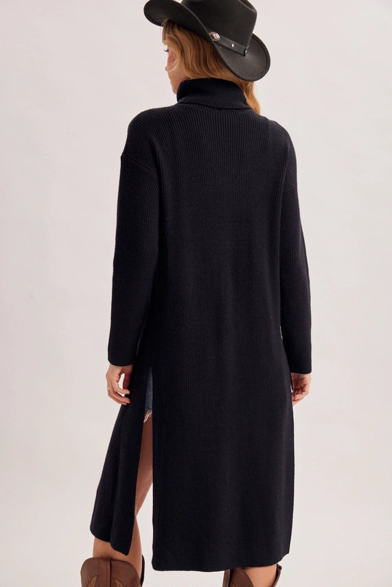 Horizon Overlap Knit Longline Sweater