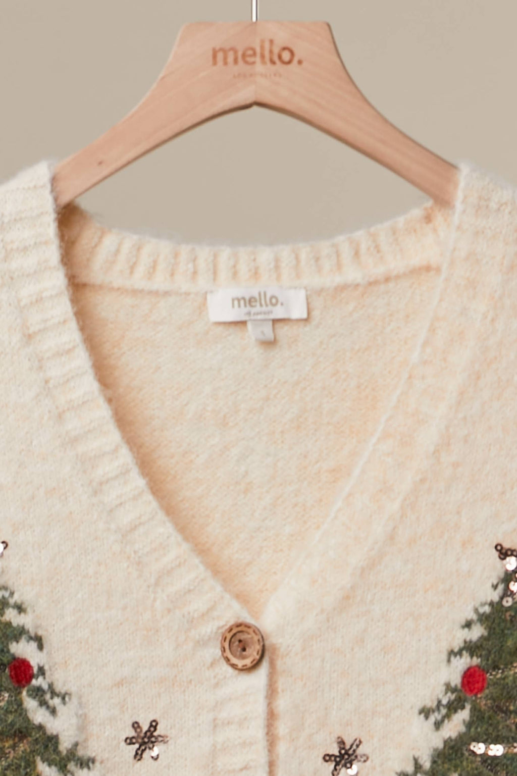 O Christmas Tree Sequin Cardigan