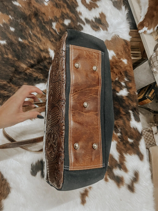 Bolso de viaje y para portátil Darby de piel de vaca