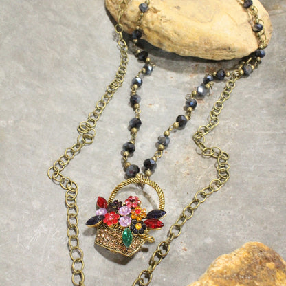 Flower Pickin' Layered Pendant Necklace