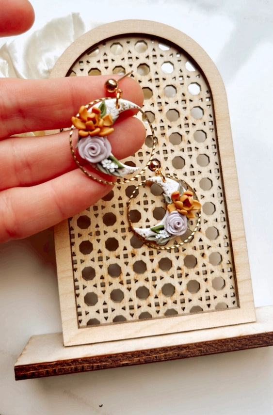 Floral Gold Foiled Moons