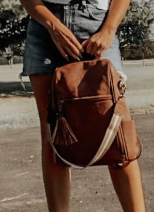 Leather Womens Backpack Computer Work Bag