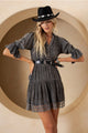 Stone-Washed Baby Doll Dress-Charcoal