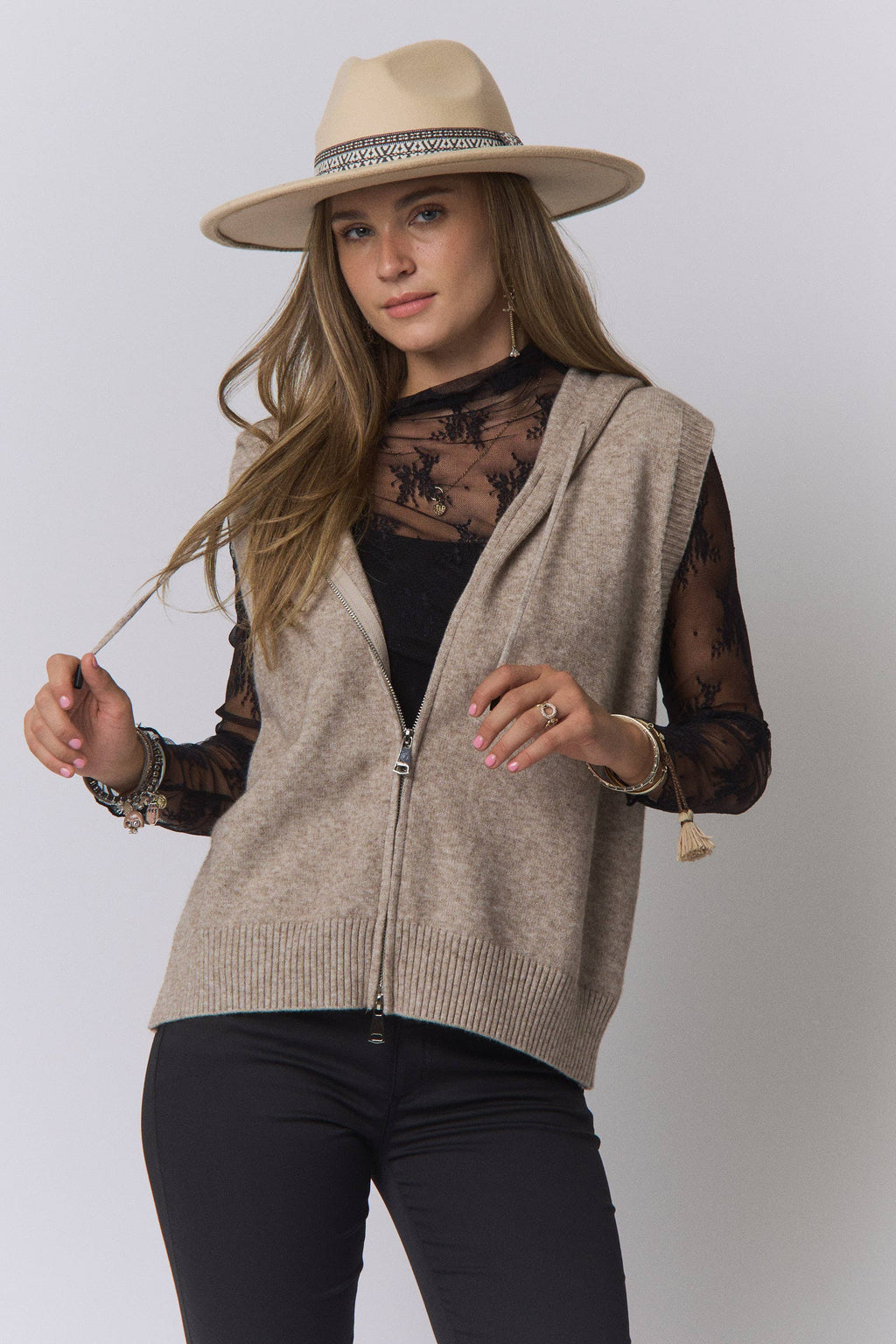 Autumn Breeze Hooded Knit Vest