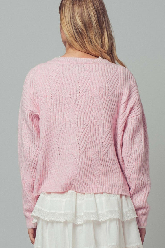 Flower Button Cardigan