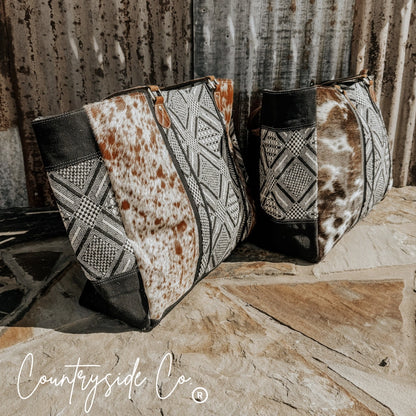Charlene Cowhide Weekender Bag ✈️🖤