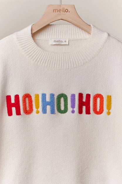 Oversize Christmas Sweater with Lettering