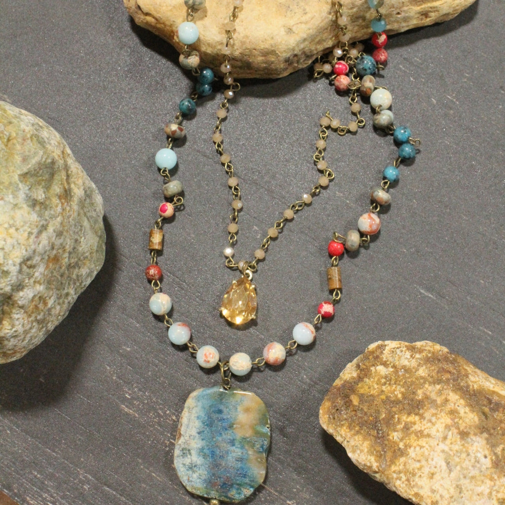 Collar de capas con piedras Summer Time