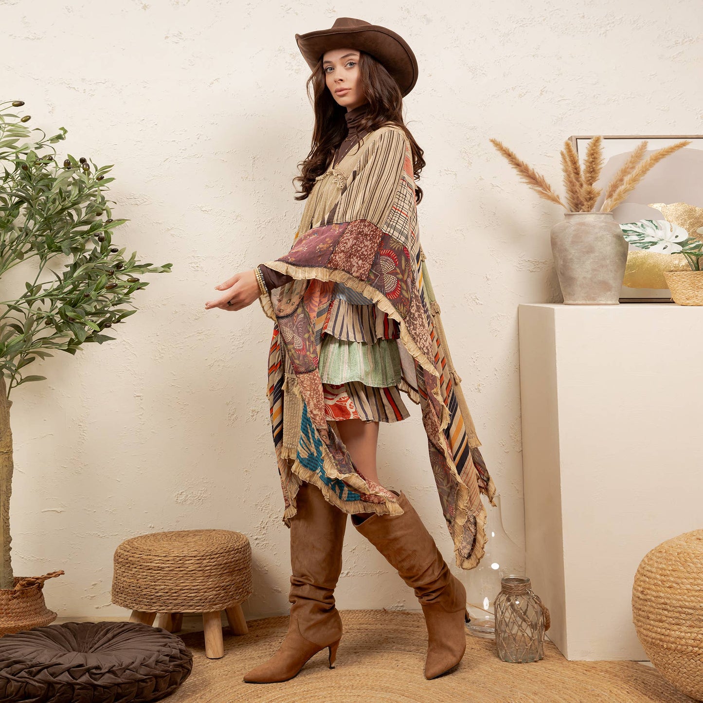 Canyon Sands Patchwork Cape Wrap