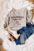 Slow Morning Coffee Club Crewneck ☕🤎