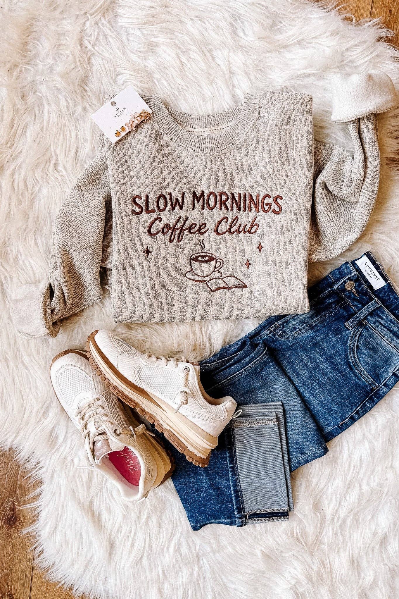 Slow Morning Coffee Club Crewneck ☕🤎