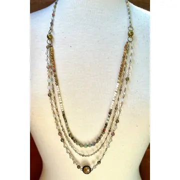 Justina Necklace-African Turquoise by Dylan Designs