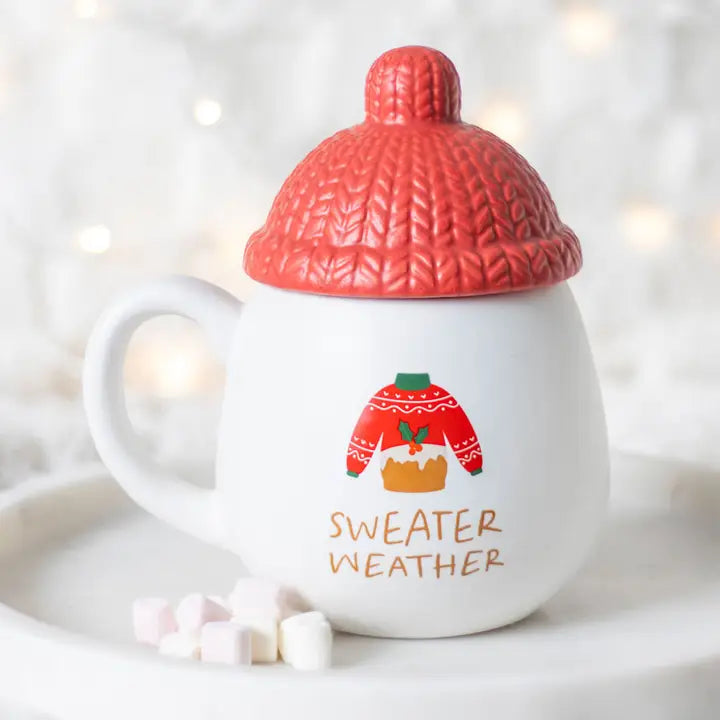 Sweater Weather Lidded Christmas Mug