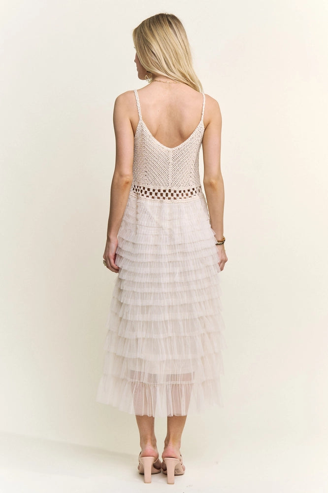 ✨ Sleeveless Crochet Midi Dress ✨