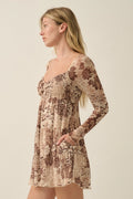 The Meadow Song Floral Mesh Tiered Romper