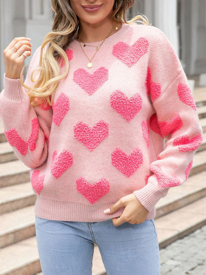 Heart Round Neck Sweater