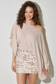 One Shoulder Asymmetrical Draped Top
