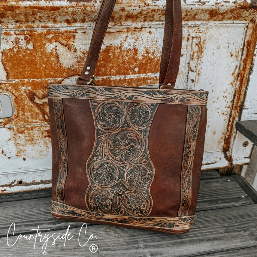 Adeline Leather Tote Purse 👜✨