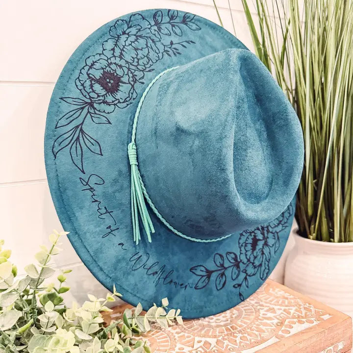 Engraved Floral Hat | Spirit of a Wildflower