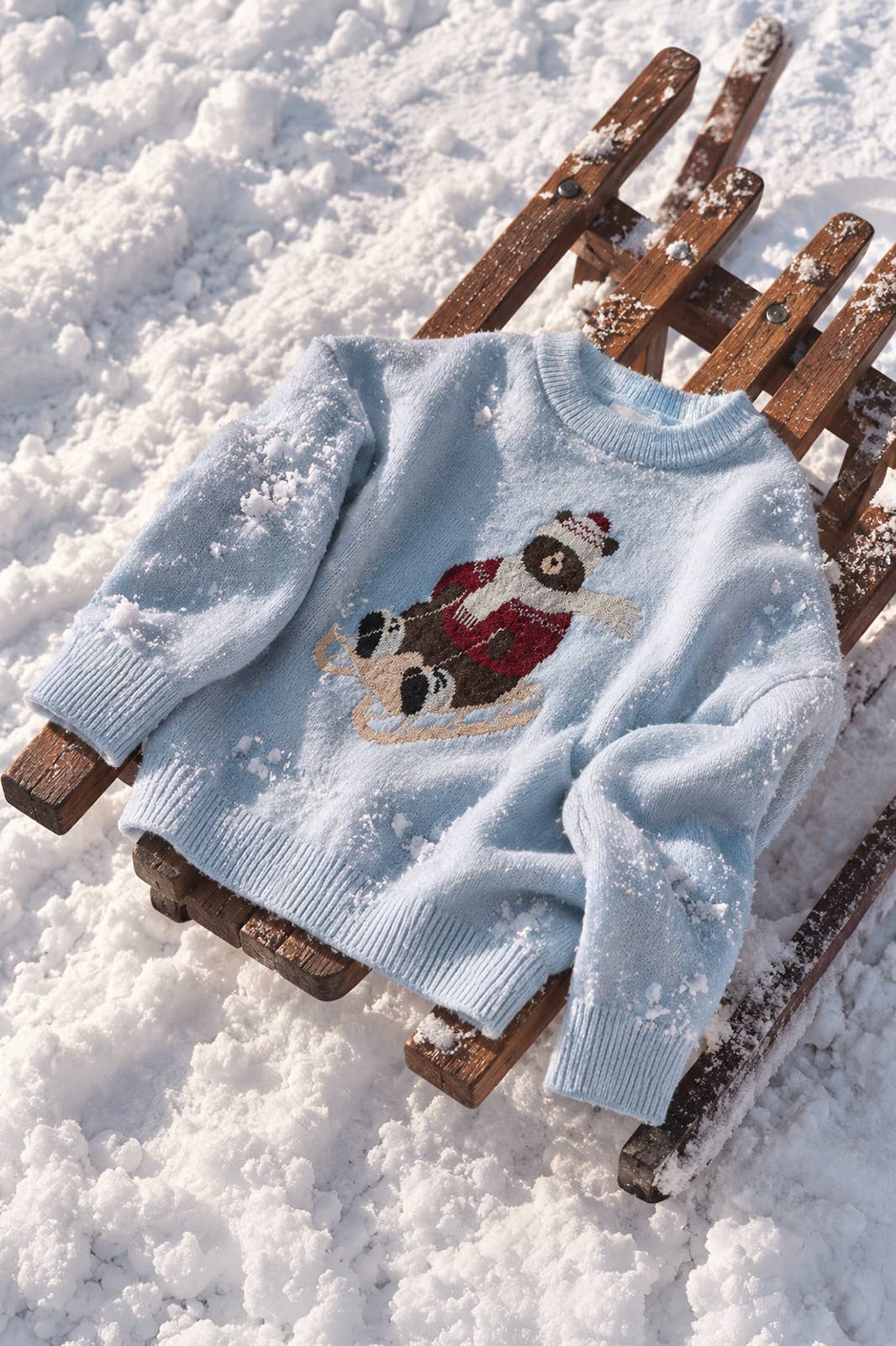 Aspen Slope Sledding Bear Knit Sweater
