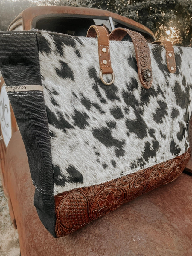 Bolso de viaje y para portátil Darby de piel de vaca