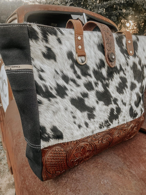Bolso de viaje y para portátil Darby de piel de vaca