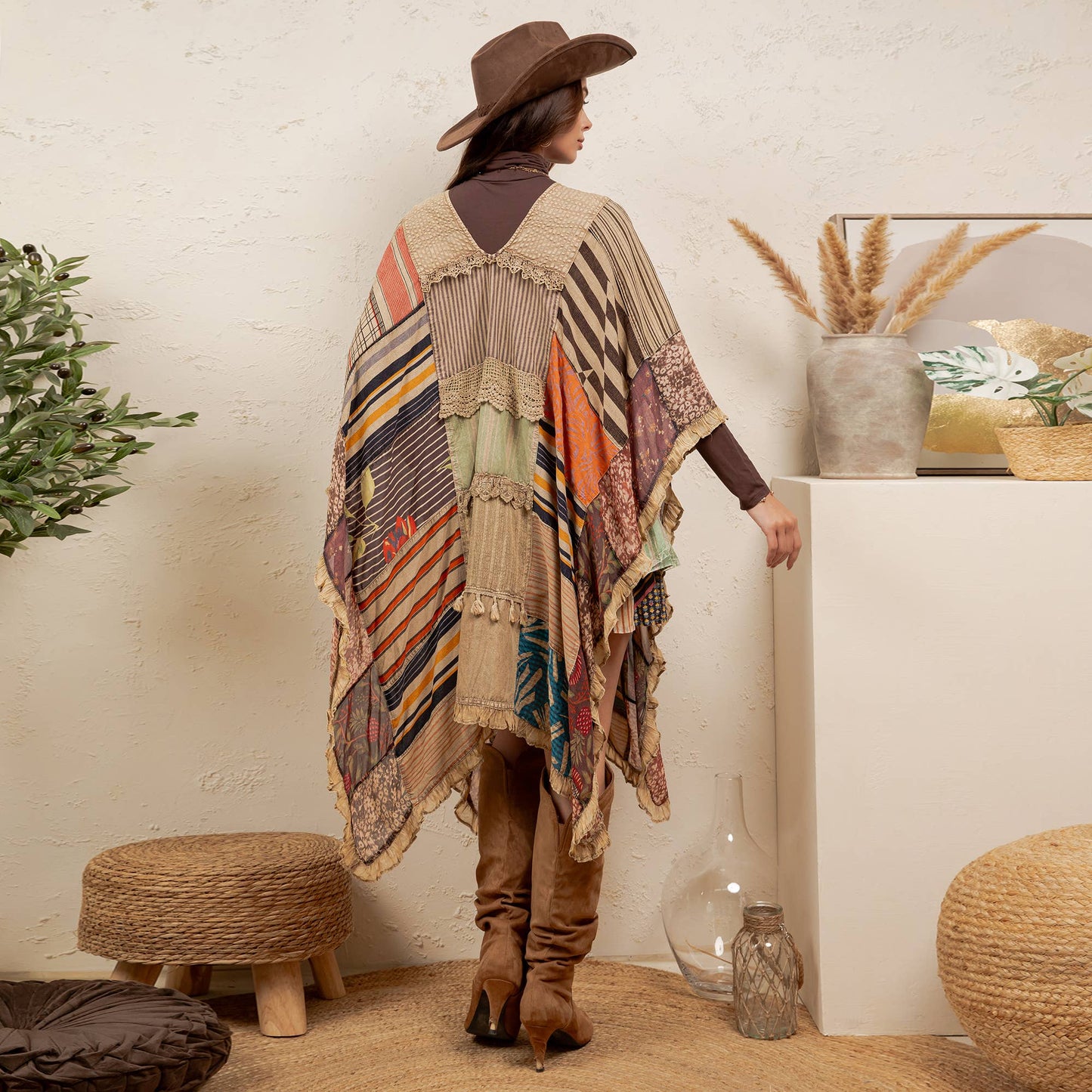Canyon Sands Patchwork Cape Wrap