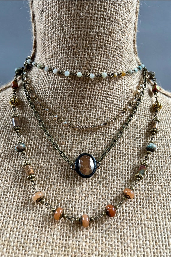 Justina Necklace-Red Jasper by Dylan Designs