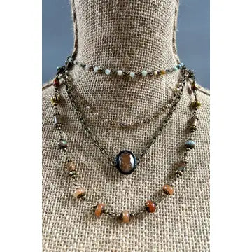 Justina Necklace-African Turquoise by Dylan Designs