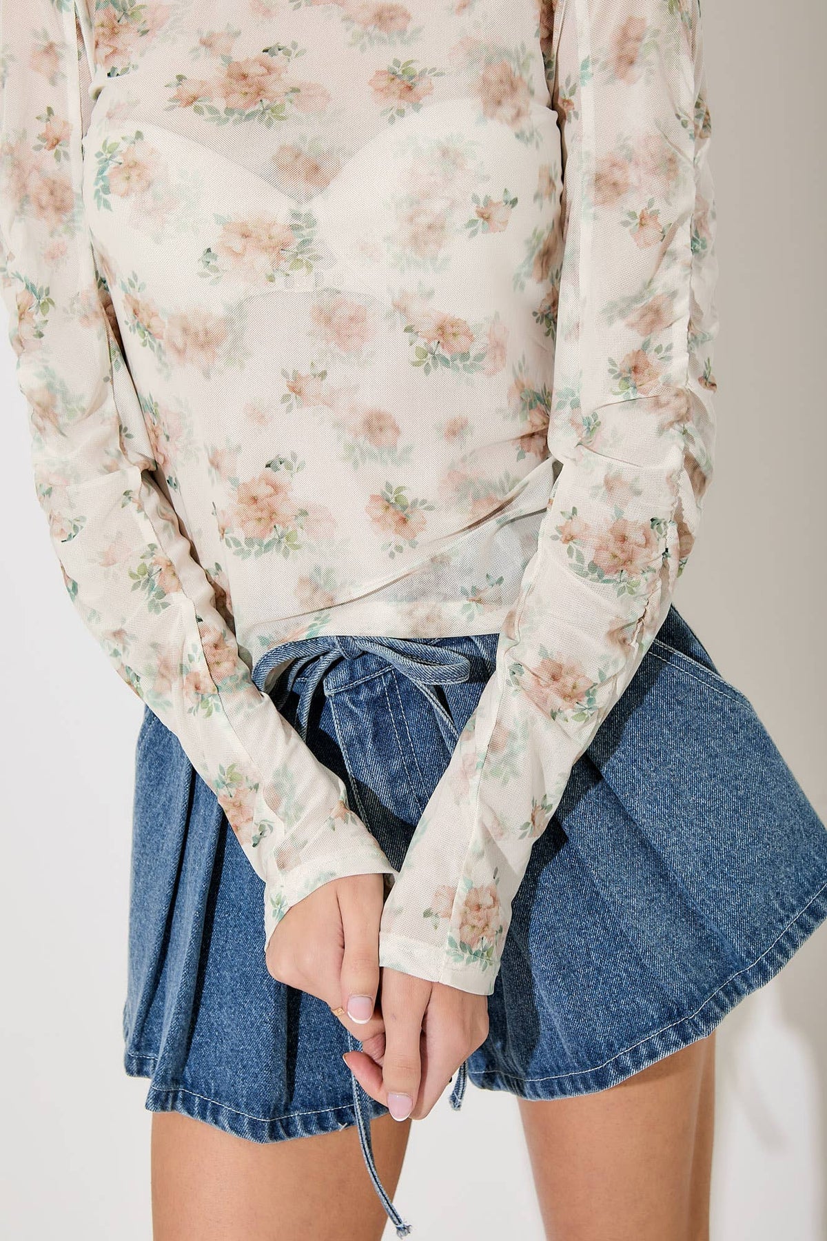 Top de malla floral Sweet Romance