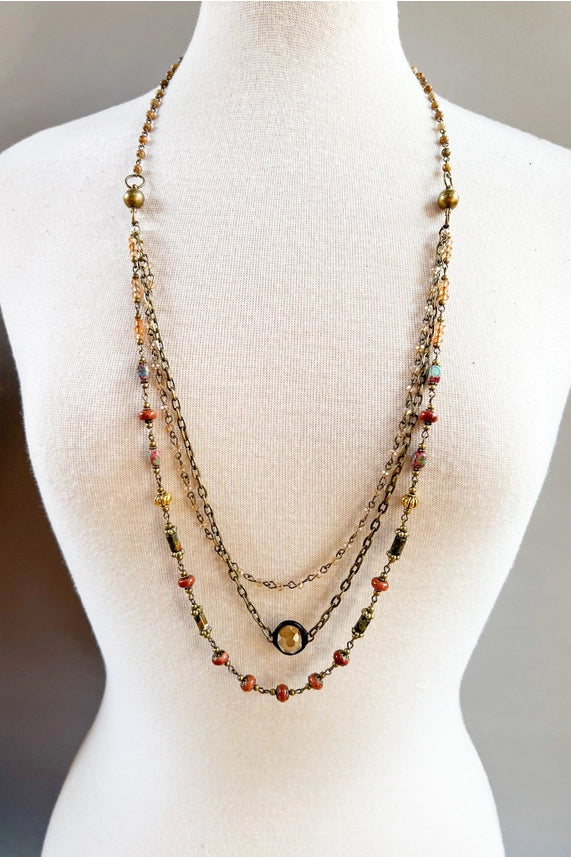 Justina Necklace-Red Jasper by Dylan Designs