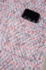 Pink Confetti Open Front Knit Cardigan