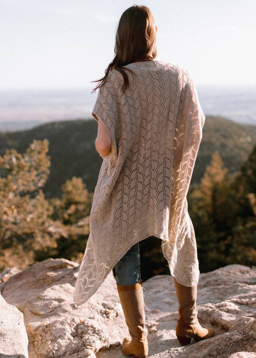 Poncho de punto abierto Free Spirit