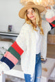 Haptics Color Block Open Front Cardigan