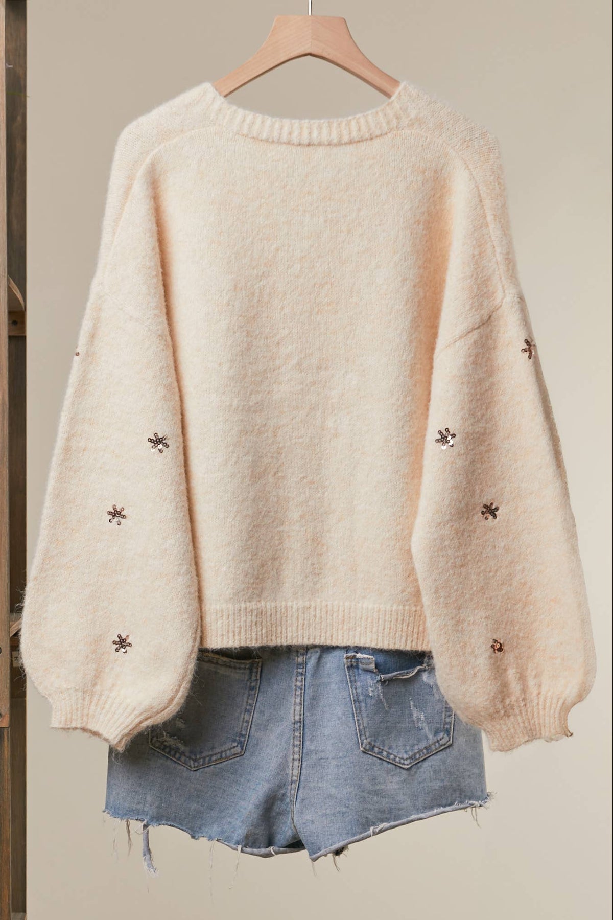 O Christmas Tree Sequin Cardigan