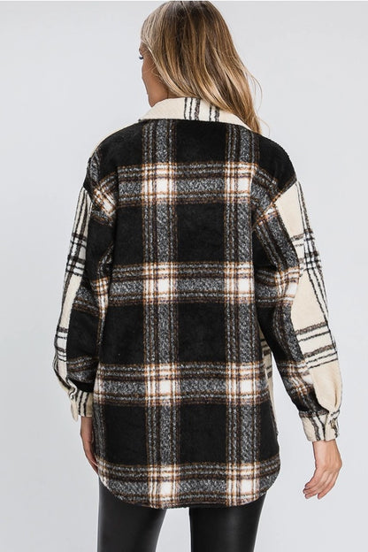 Plaid Jacket with Contrasted Back
