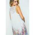 Chaleco fluido de encaje vintage y flores