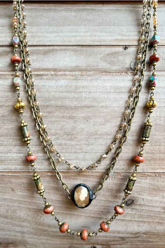 Justina Necklace-Multi by Dylan Designs