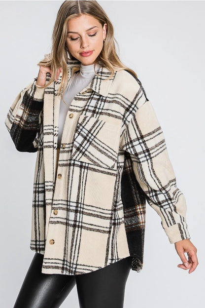 Plaid Jacket with Contrasted Back