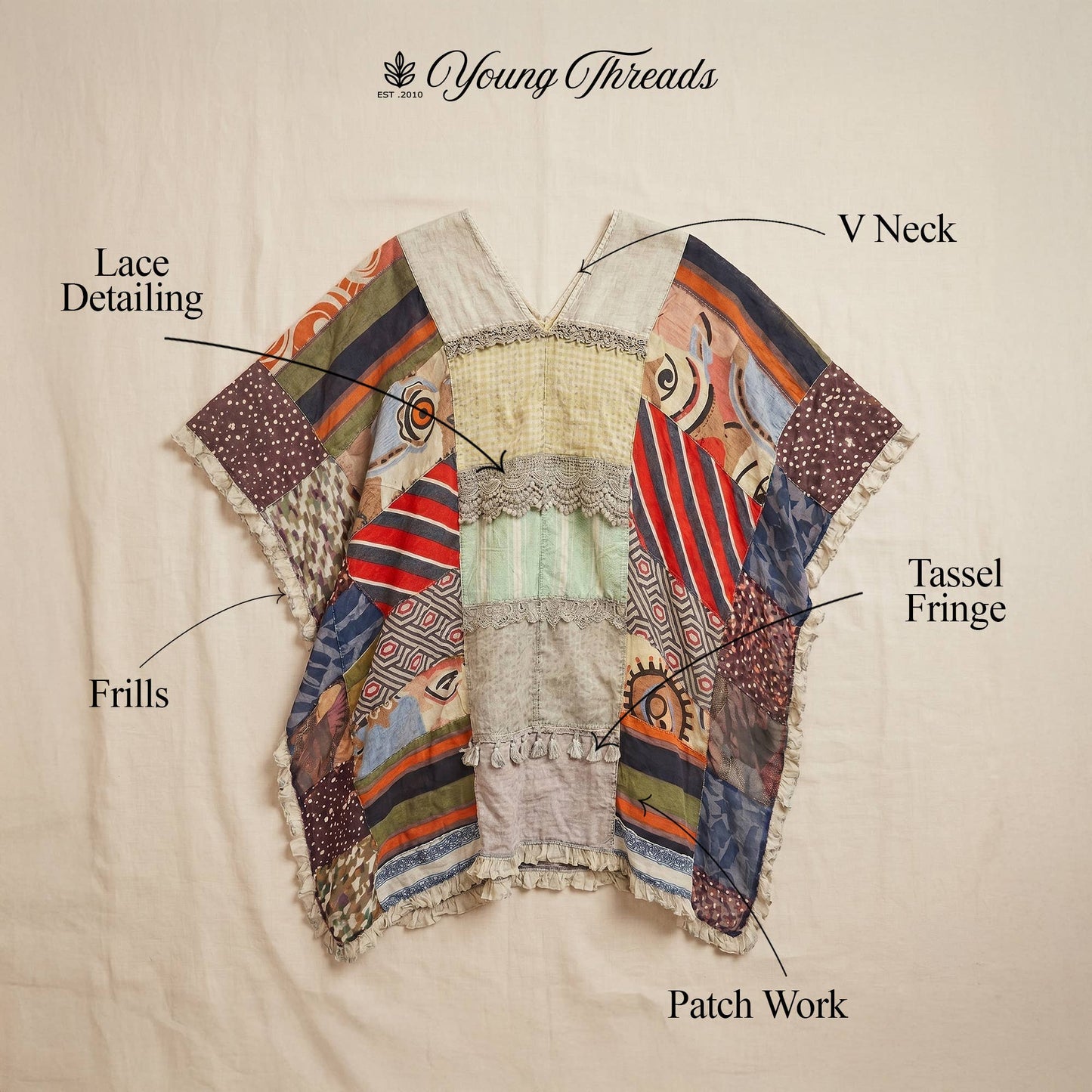 Canyon Sands Patchwork Cape Wrap