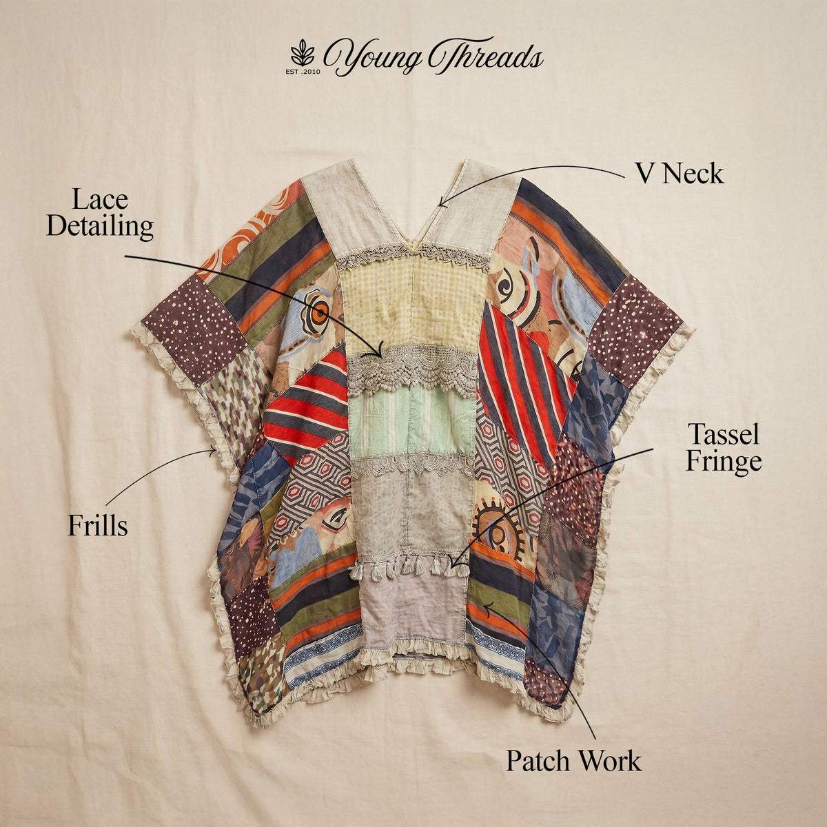 Capa envolvente tipo patchwork Canyon Sands