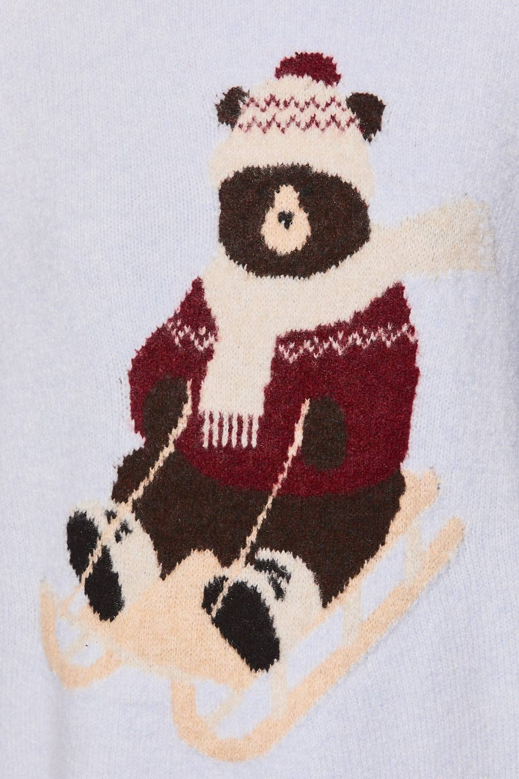 Aspen Slope Sledding Bear Knit Sweater