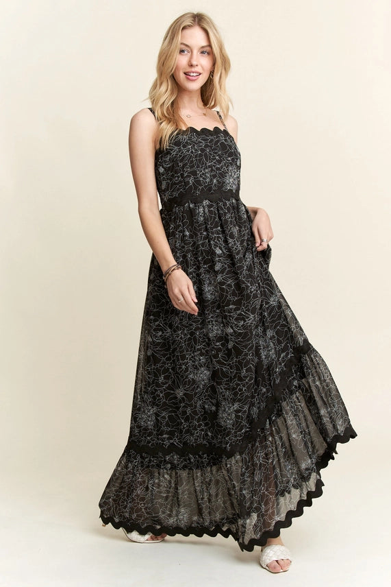 ✨✨Ric Rac Trim Maxi Dress ✨✨