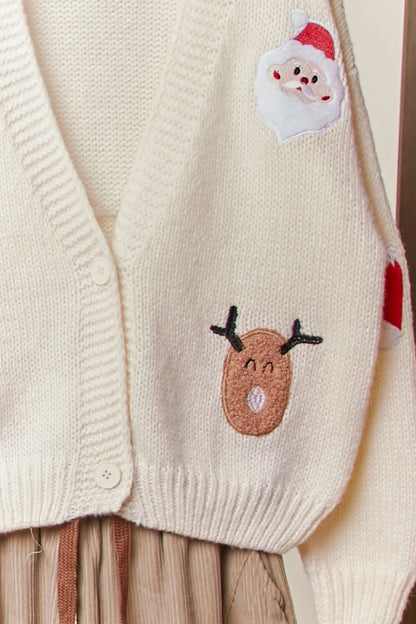 Christmas Patch Cardigan