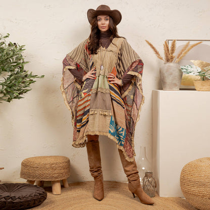 Canyon Sands Patchwork Cape Wrap