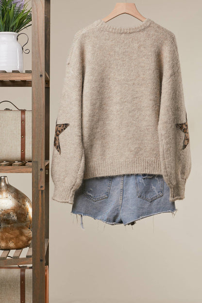 Wild at Heart Leopard Star Knit Sweater