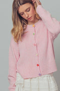 Flower Button Cardigan