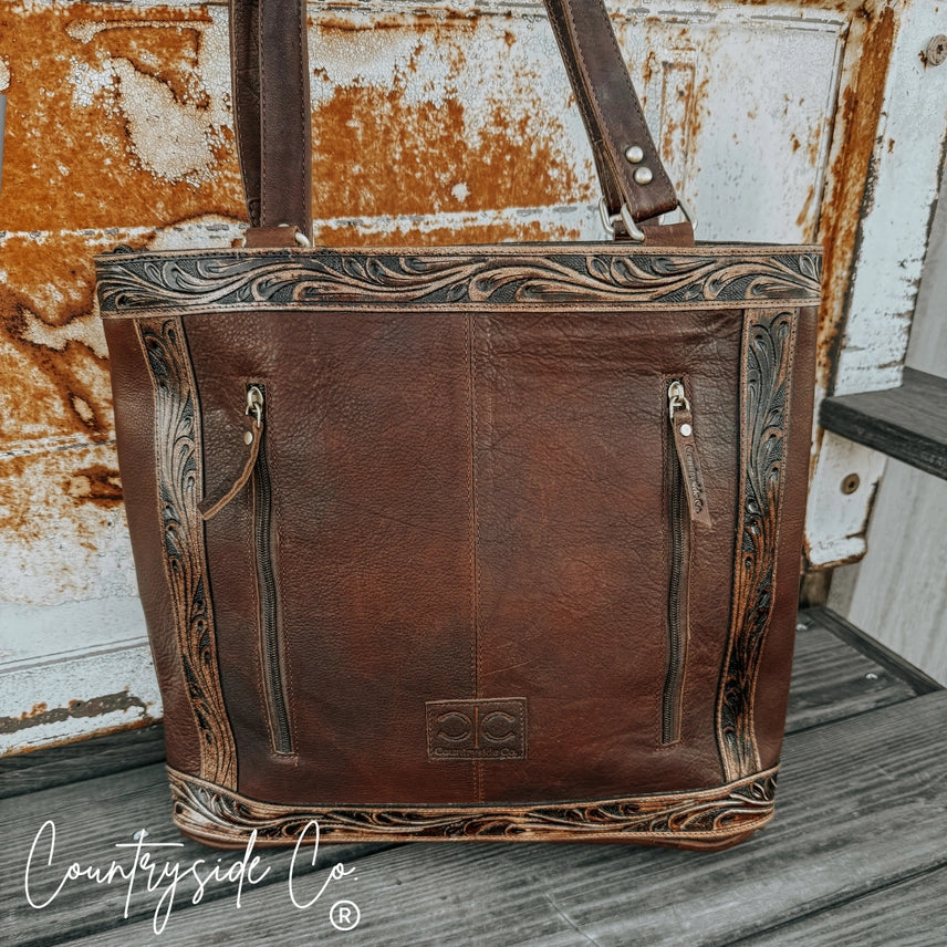 Adeline Leather Tote Purse 👜✨